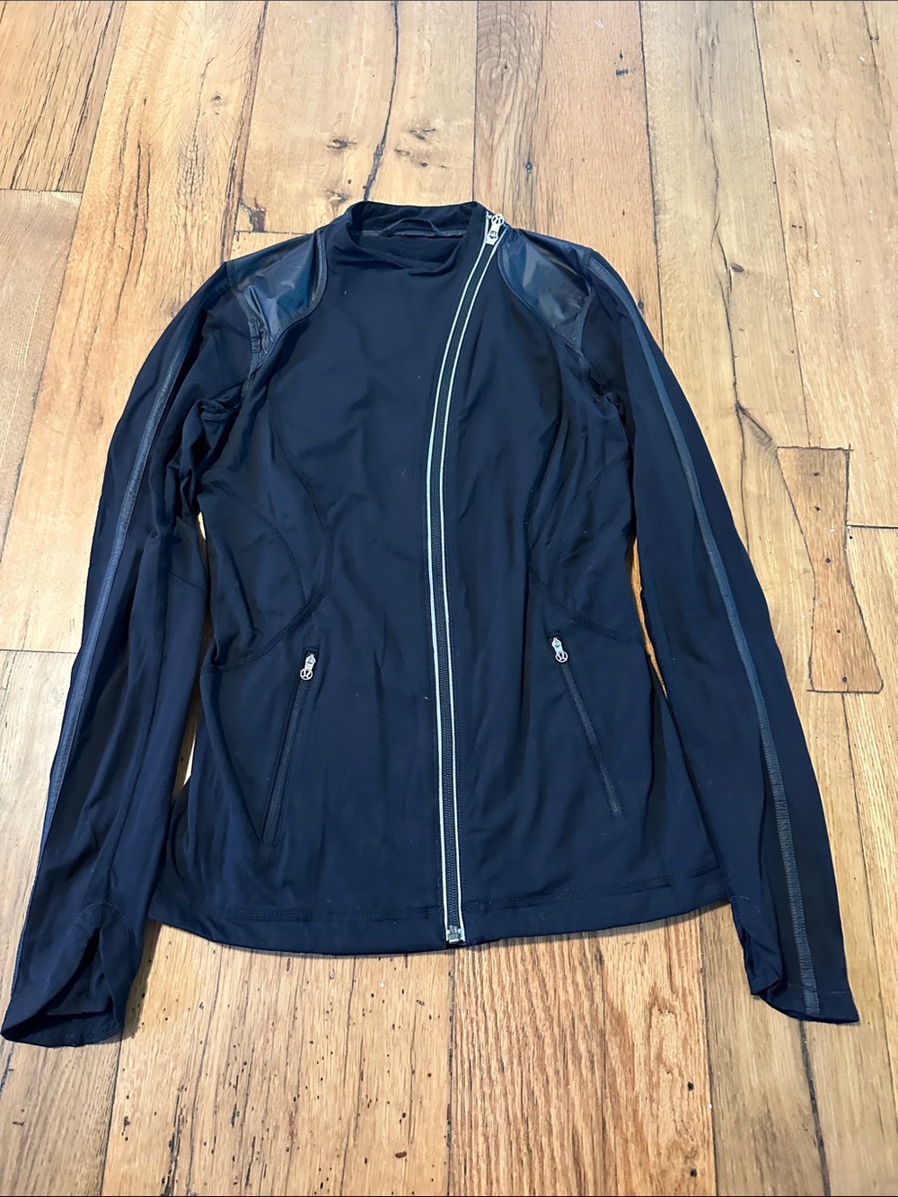lululemon athletica Black Asymmetrical Zip Utility Jacket